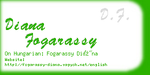 diana fogarassy business card